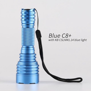 Đèn pin convoy c8 + kb cslnm1.14 ánh sáng xanh