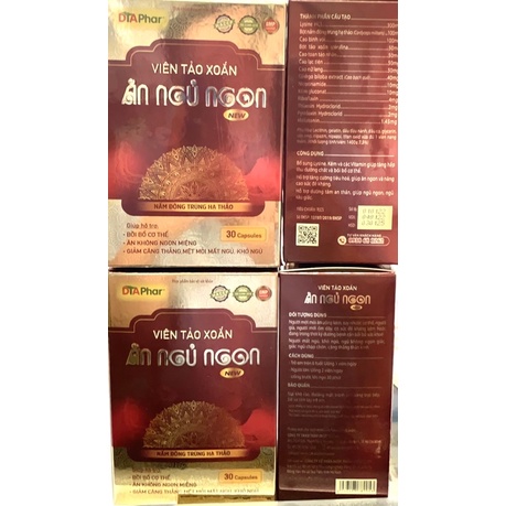 VIÊN ĂN NGỦ NGON TẢO XOẮN_ BỒI BỔ CƠ THỂ TỪ NẤM ĐÔNG TRÙNG HẠ THẢO