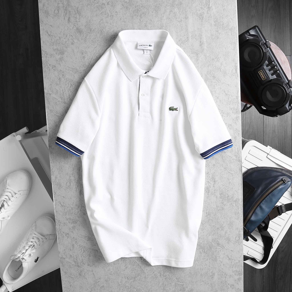 Áo thun có cổ Trắng Polo Pique viền cổ + tay ❤️𝐅𝐑𝐄𝐄 𝐒𝐇𝐈𝐏❤️ chiếc polo VNXK xịn siêu đẹp chất lượng ❤️ POLC2 ❤️