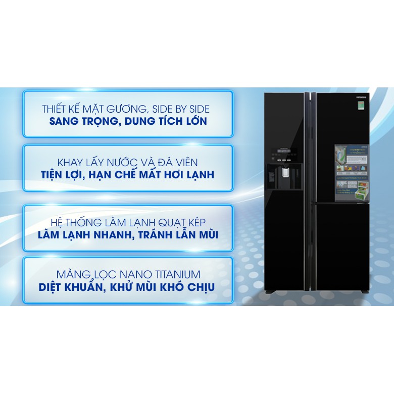 Tủ lạnh Hitachi Inverter 584 lít R-FM800GPGV2(GBK) (2019) (Miễn phí giao tại HCM-ngoài tỉnh liên hệ shop)