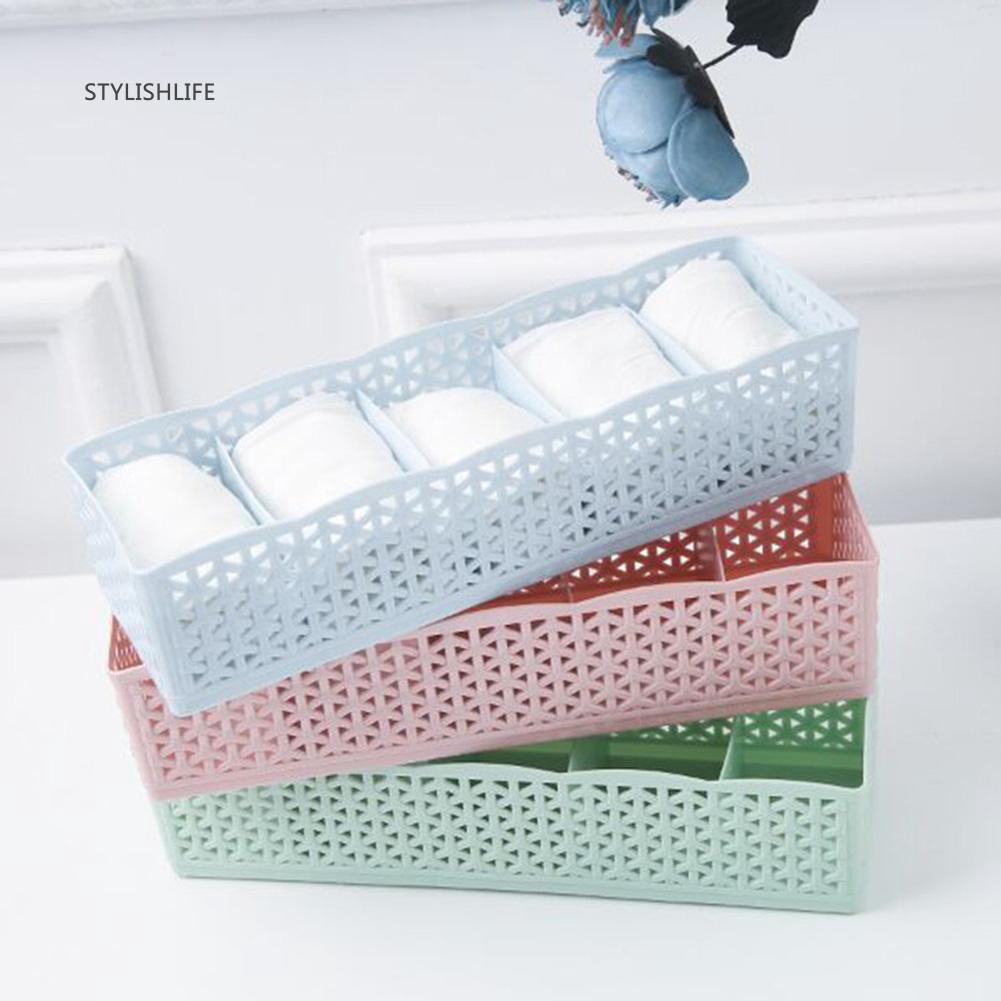 Khay nhựa chia ngăn đựng vớ / đồ lót đa năng tiện dụng