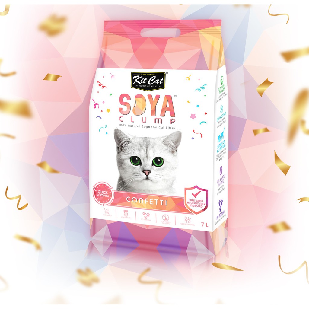 Cát vệ sinh cho mèo Kitcat Soya đậu nành hữu cơ 7l