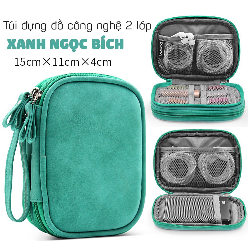 Túi đựng đồ công nghệ 2 lớp (ổ cứng rời - sạc dự phòng)