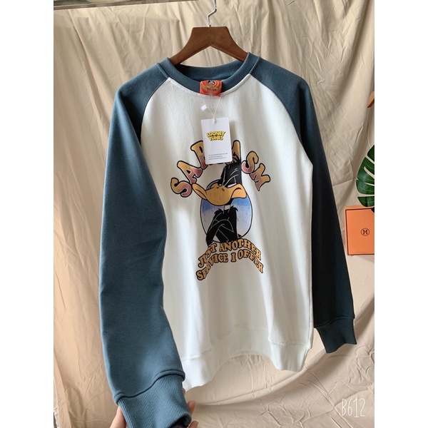 Áo nỉ dài tay phối raglan cá tính chất nỉ chân cua mịn đẹp