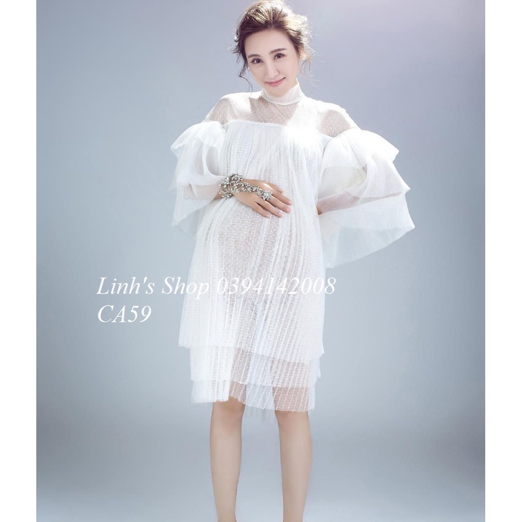 Đầm Bầu Váy Bầu Chụp Ảnh Nghệ Thuật Ôm Body Sang Chảnh CA59