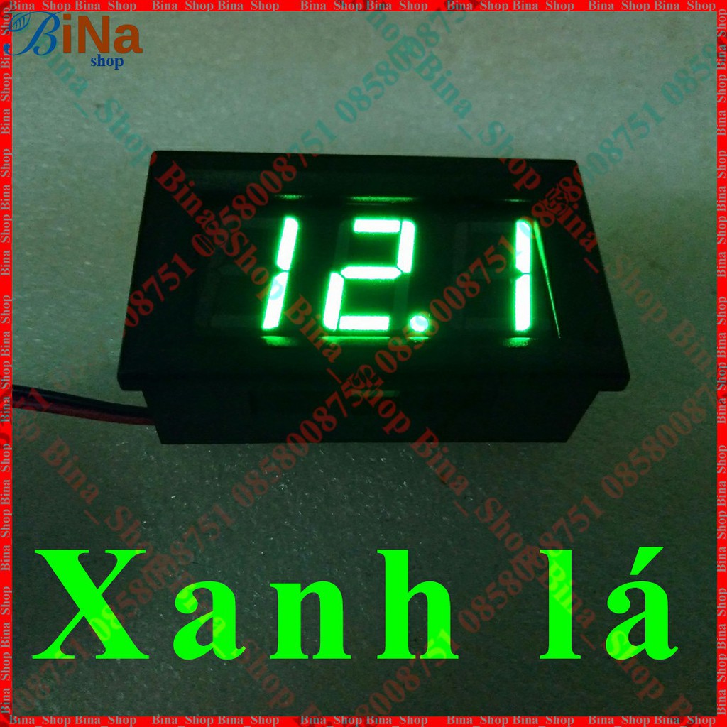 Vôn kế DC 4.5V~30V (Led xanh / vàng), 4V~30V (Led đỏ), Vol kế 0.56 inch