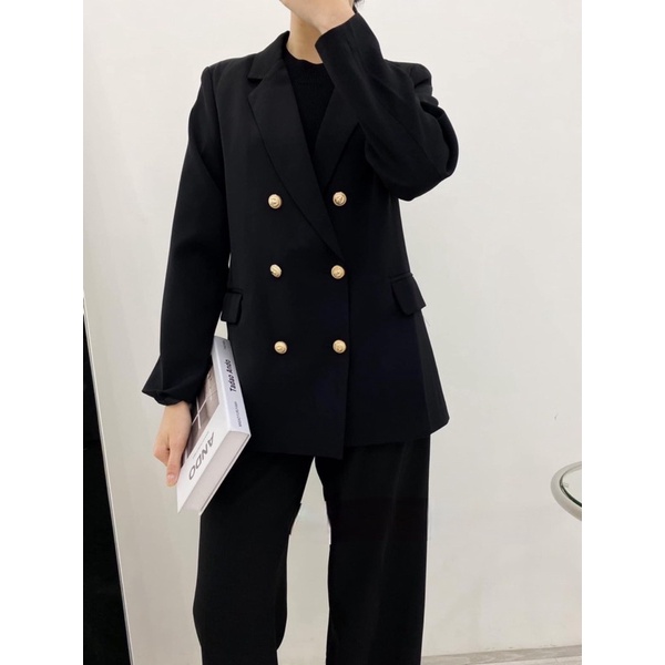 [ Sẵn -Ảnh thật ] Áo vest,Áo blazer form xuông vừa 6 khuy có size | WebRaoVat - webraovat.net.vn