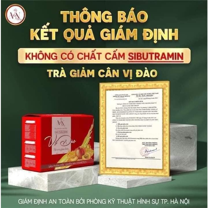 Tặng 1 Gói Detox Rau Củ- Trà Giảm Cân Vị Đào Đông Anh - Trà đào giảm cân MN Beauty Group chính hãng Mỹ Phẩm Đông Anh