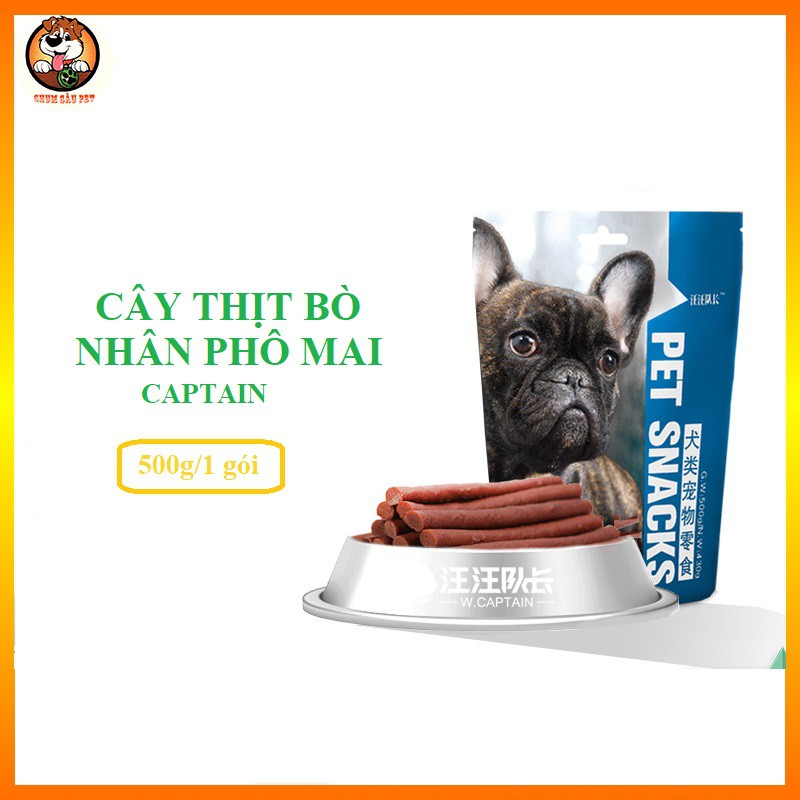 Bánh thưởng cho chó Captain Thịt bò nhân phô mai tươi