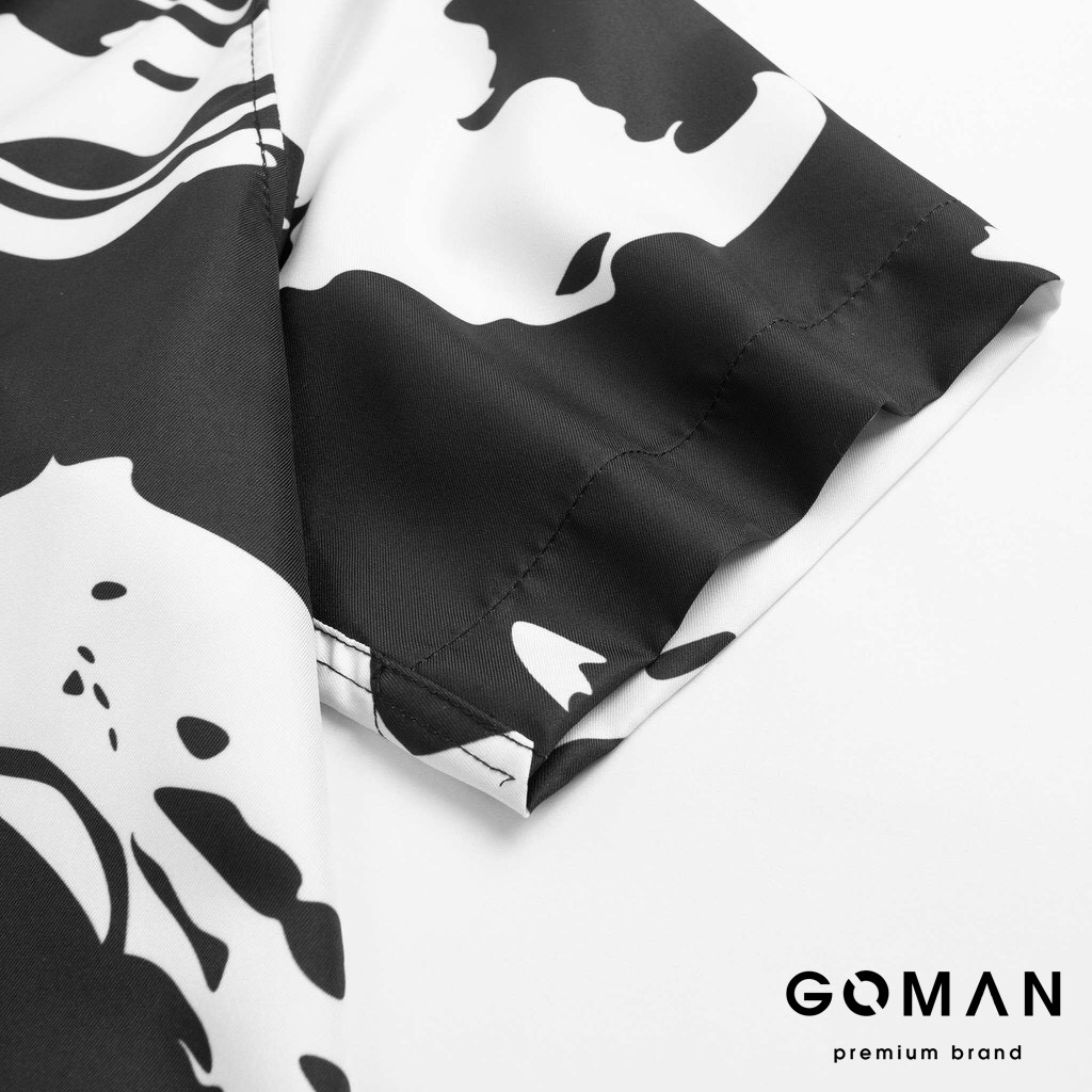 Áo sơ mi nam họa tiết GOMAN vải Lụa thoáng mát, không nhăn form suông SM0011 |new arrival 2021| | BigBuy360 - bigbuy360.vn