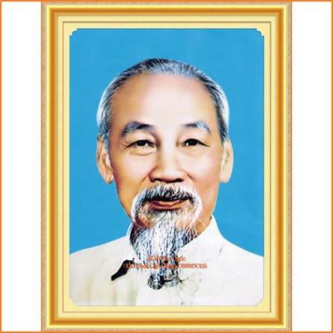 Tranh đính đá BÁC HỒ (Đá ABC cao cấp. Kích Thước: 90Cm x 60Cm