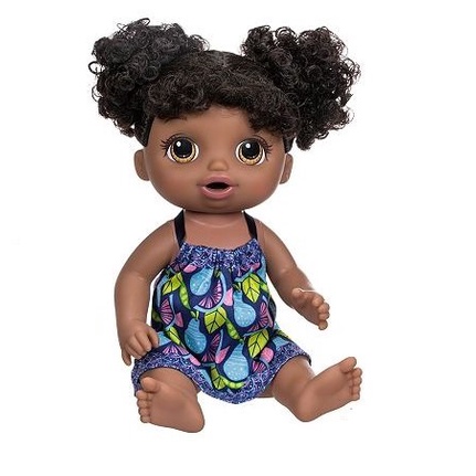 Búp Bê Baby Alive Hasbro Mỹ 32 cm Có Tóc - Baby Alive Sweet Spoonfuls Baby Doll Girl Black Hair