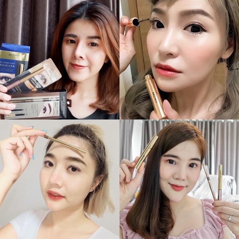 Mascara Browit By Nongchat Professional Thái Lan - Chuốt Mi 2 Đầu Và Chống Nước