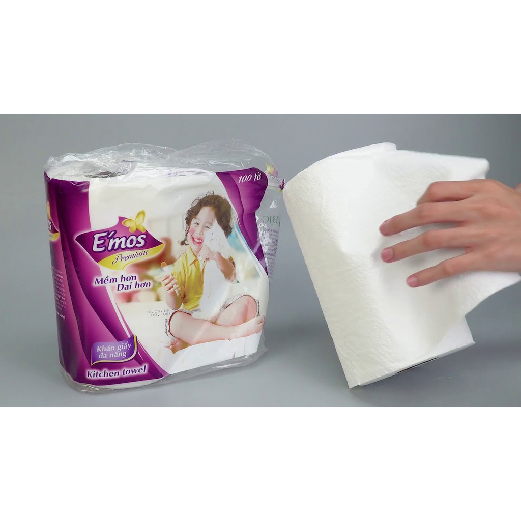 Lốc 2 Cuộn Giấy Bếp Đa Năng Emos Premium Kitchen Towel 2 Lớp