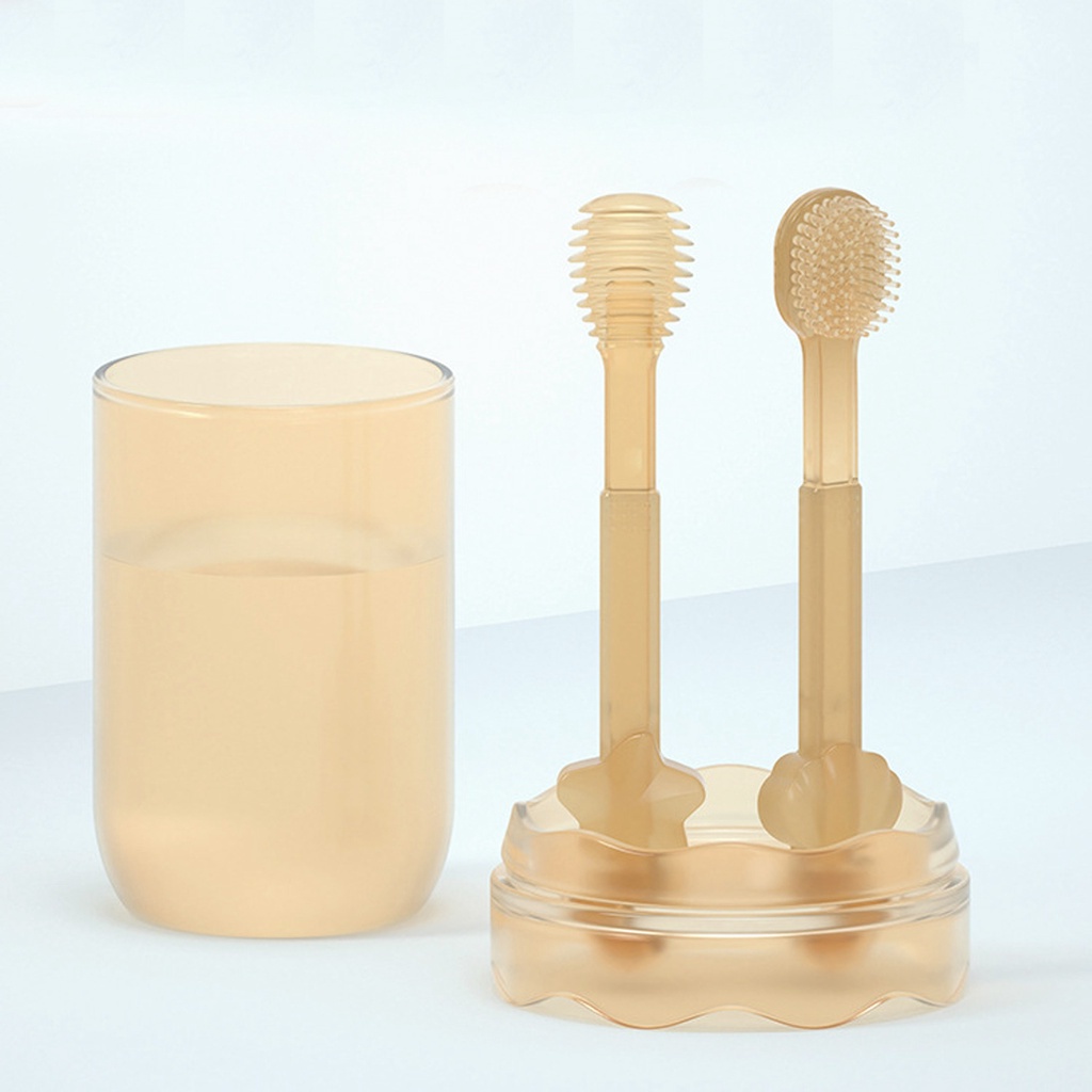 Rơ Lưỡi cho bé Kèm Bàn Chải Silicon Siêu Mềm dành cho bé từ 0-18 tháng.