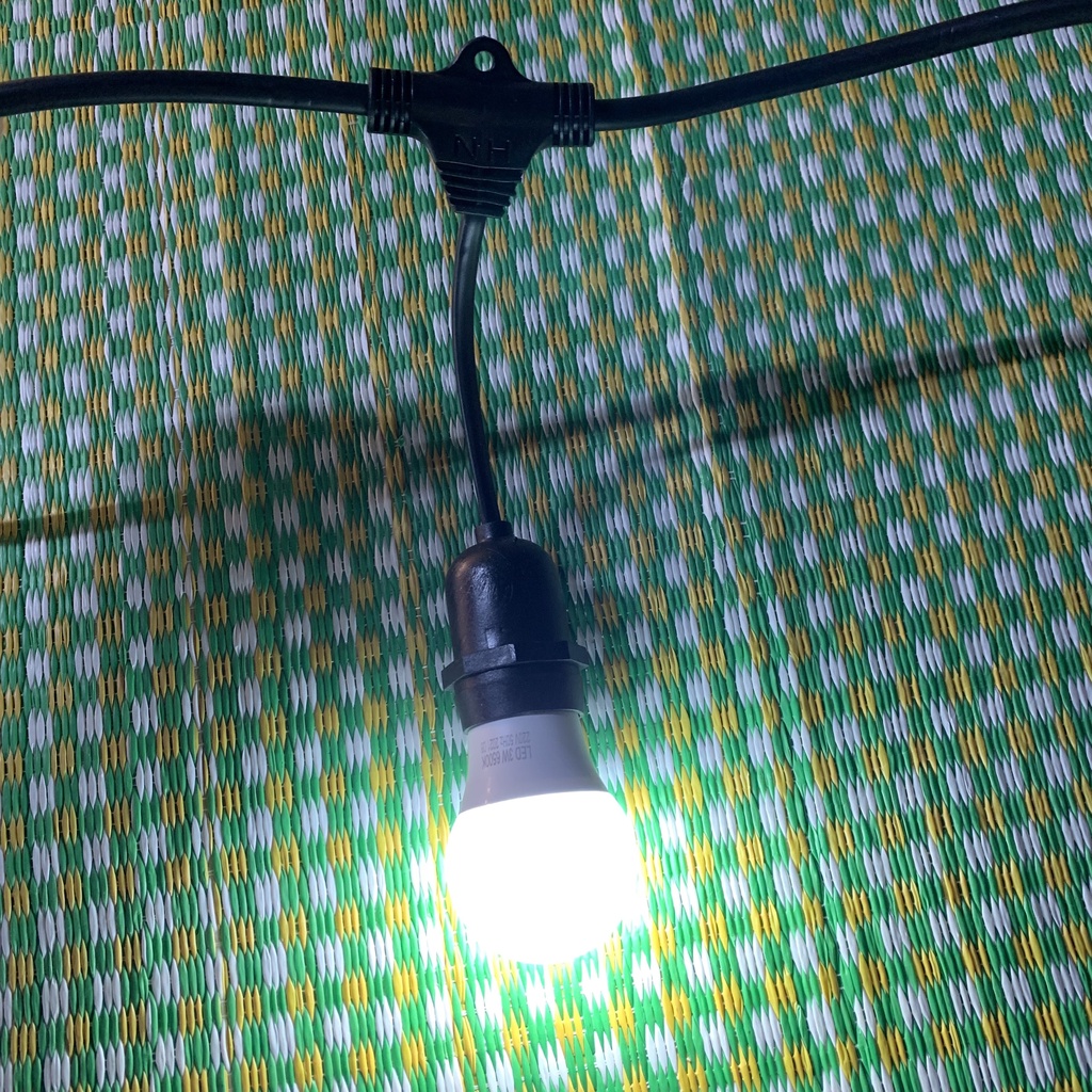 Dây đèn trang trí ngoài trời dùng cho quán cà phê, trà chanh, trà sữa... 10m 20 bóng, 7,5m 15 bóng 5m 10 bóng