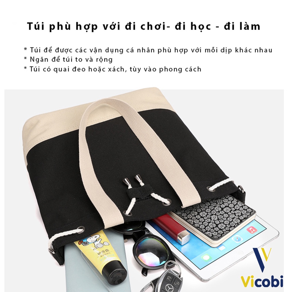 Túi công sở vải Canvas dày dặn Vicobi CV4 Clsen