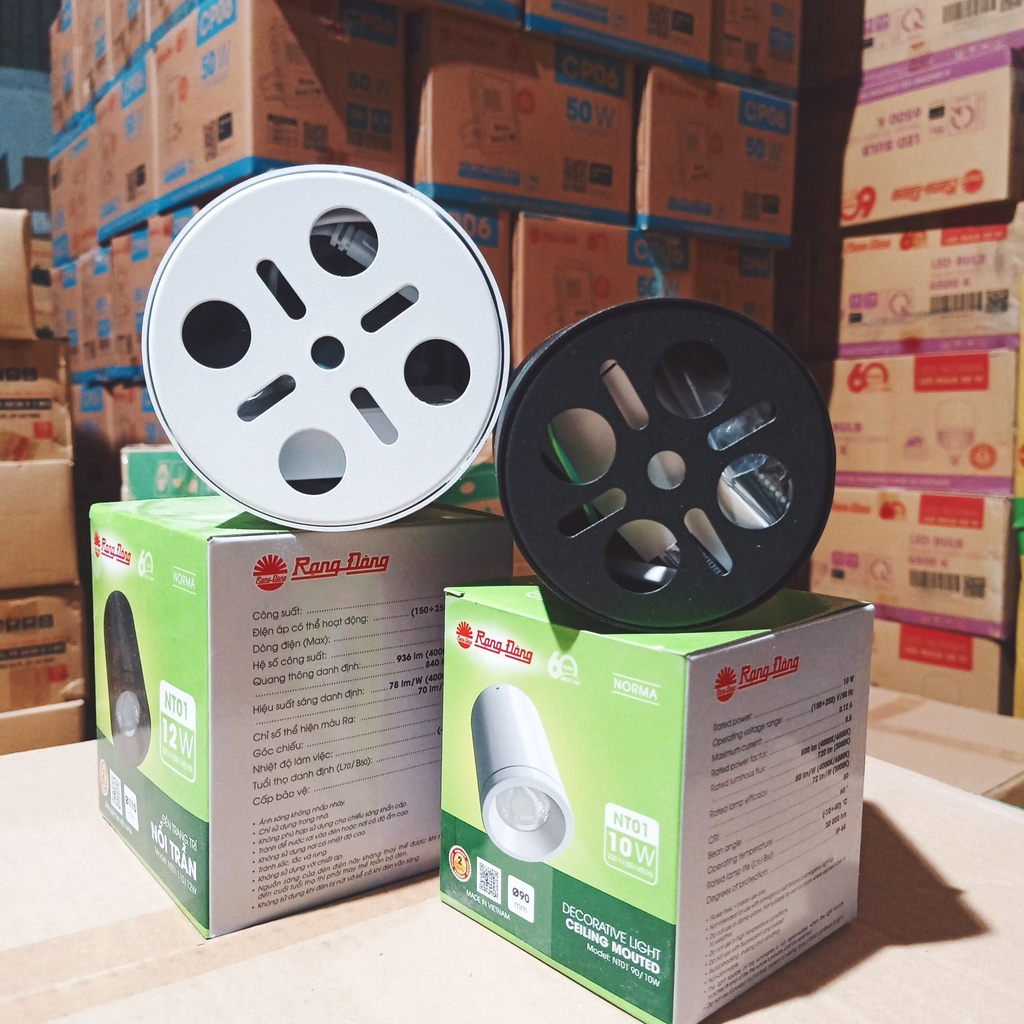 Đèn ống bơ Downlight nổi trần trang trí 10W,12w,15w Chính Hãng Rạng Đông