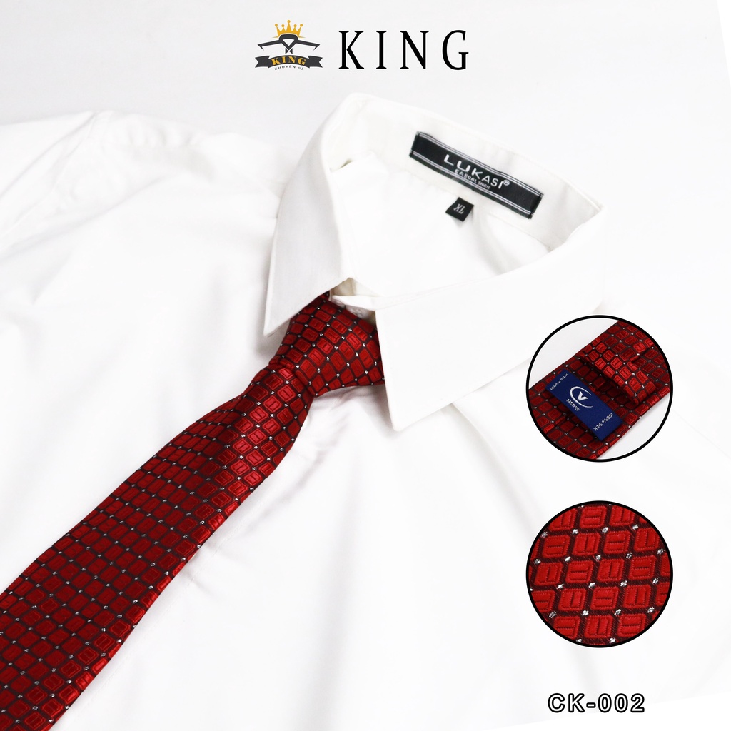 Cà vạt nam cho chú rể KING caravat công sở họa tiết bản lớn to 8cm style hàn quốc lịch lãm giá rẻ C002