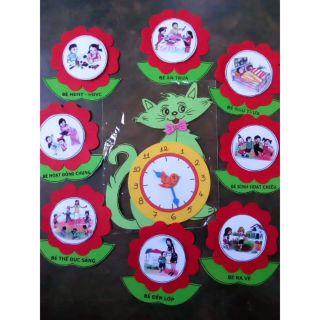 Tranh bộ hoạt động 1 ngày của bé