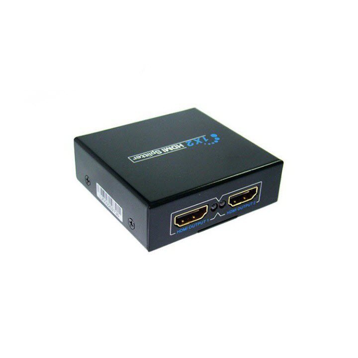 Bộ chia HDMI 1 ra 2 – HDMI Splitter 1x2 - chia cổng ra 2 màn hình TV, máy chiếu
