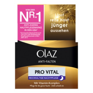 Kem dưỡng da chống nhăn ban đêm Olaz Anti-Falten Pro Vital của Đức