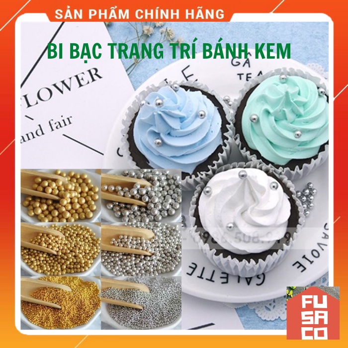 [Hàng mới về] Kẹo đường bi bạc trang trí bánh kem [30gr/túi]