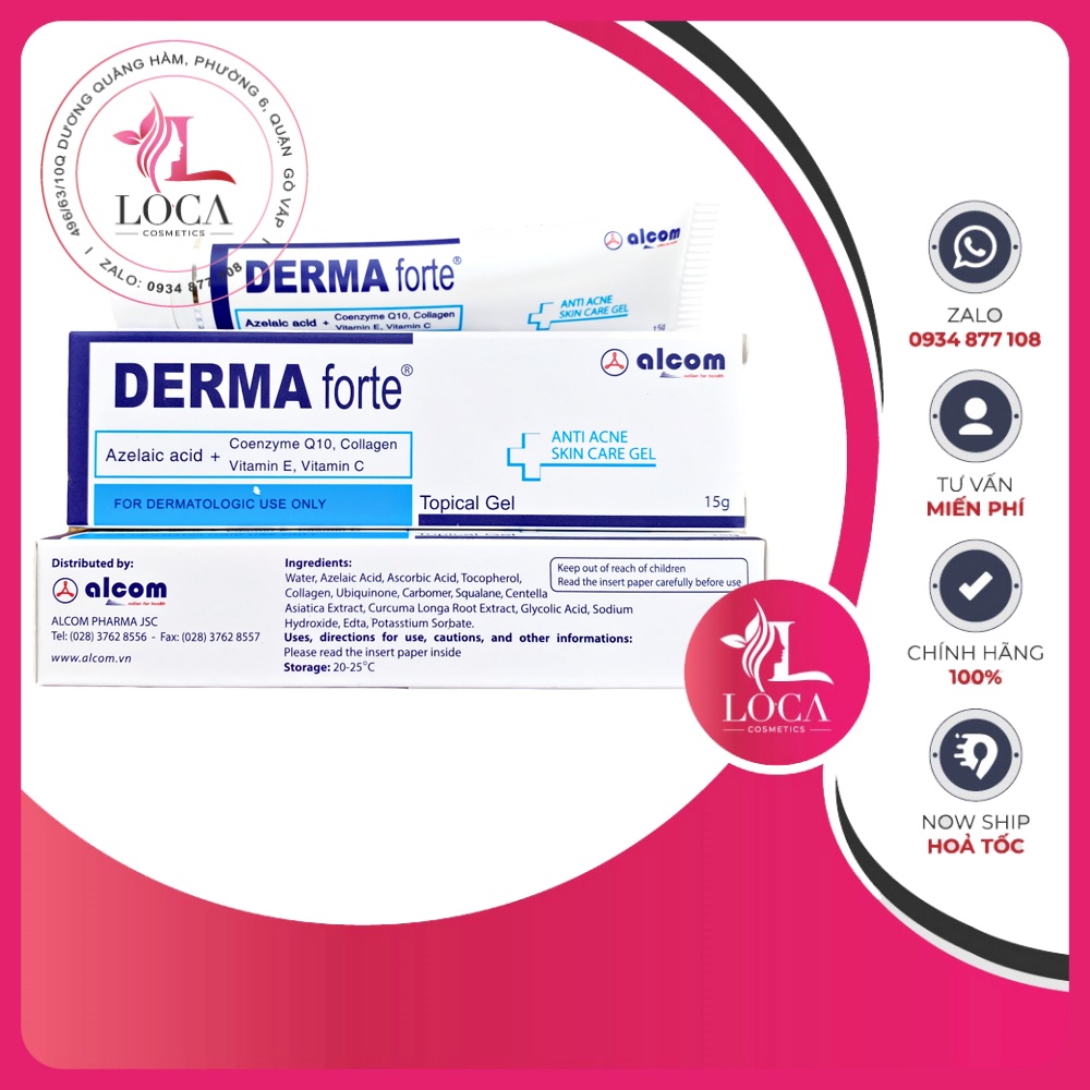 [SẴN-AUTH] DERMA FORTE - GEL HỖ TRỢ GIẢM MỤN