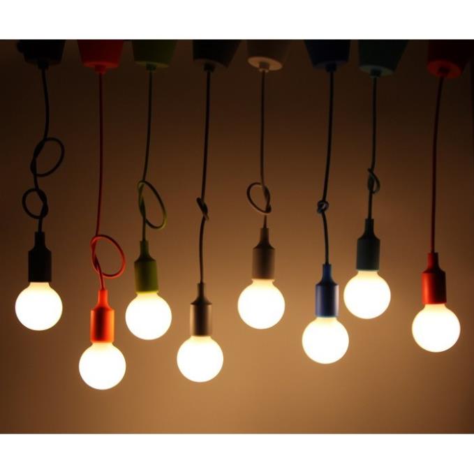 Bộ 10 dây đèn thả trang trí bóng thủy tinh đục G60 5W
