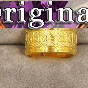 Nhẫn vàng 916 có khắc chữ thời trang cho nam