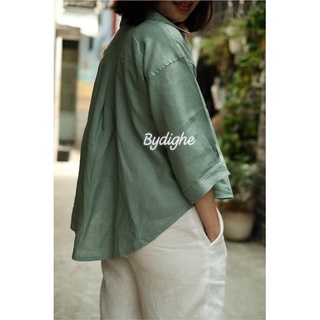 Áo sơ mi oversize chất liệu Linen