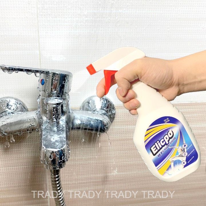 Tẩy Cặn Canxi ELICPO Làm Sạch Vách Kính, Vòi Inox, Bồn Sứ, Gạch Men An Toàn Tiện Lợi Hiệu Quả Chai 500ml