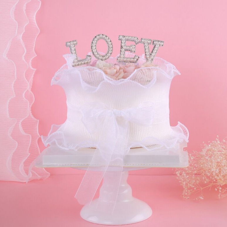 trang trí bánh kem [FREESHIP❤️] set 4 que cắm LOVE