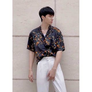 Áo cuban hoạ tiết unisex