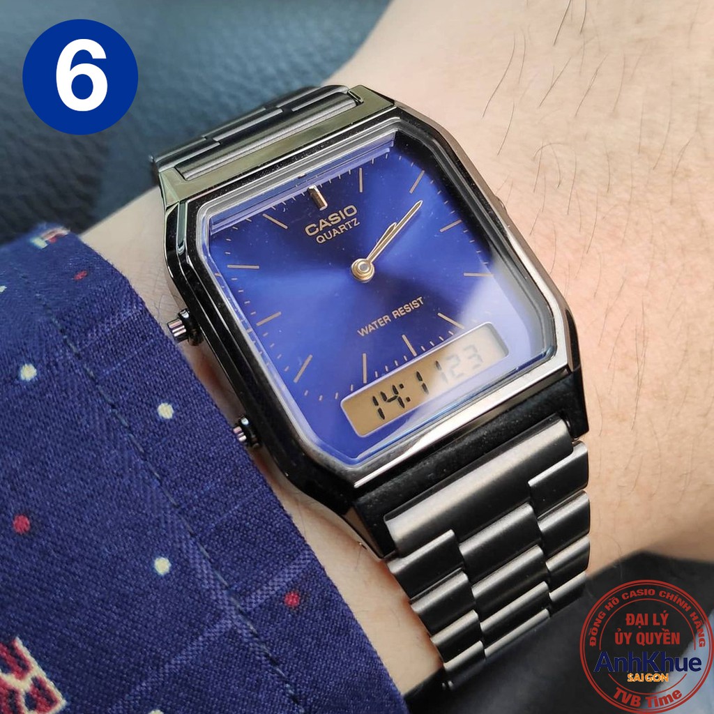 Đồng hồ unisex dây kim loại Casio Standard chính hãng Anh Khuê AQ-230 Series | BigBuy360 - bigbuy360.vn