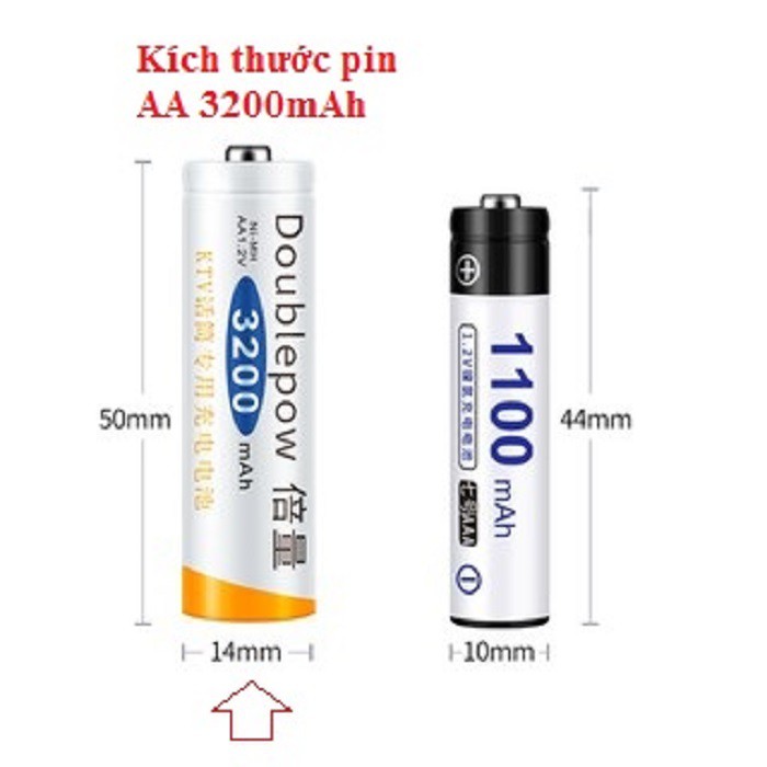 8 viên Pin sạc AA 3200mAh