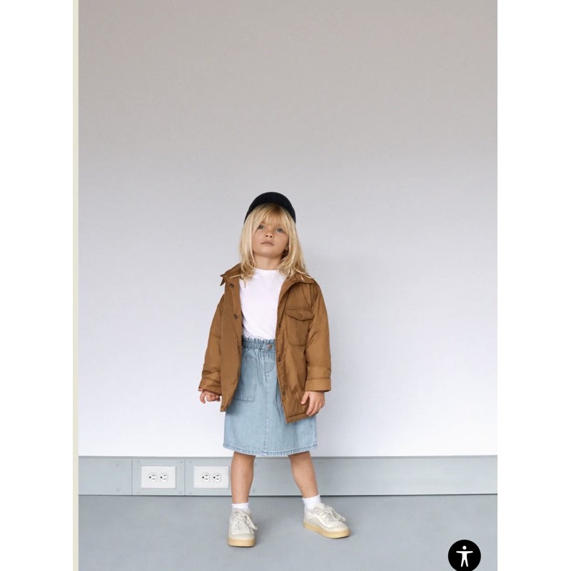 Chân váy midi Zara xuất dư size 12/18m-4/5y (form dài)