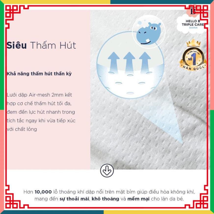 [CC2016]   TÃ DÁN HELLO B xuất xứ HÀN QUỐC Size S34/M30/L26/XXL22 + Tặng FREE bánh ăn dặm + FREE 2 miếng tã mẫu