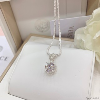 Dây chuyền bạc nữ bạc ý- dây chuyền bạc gắn đá cz sang trọng dcn00037
