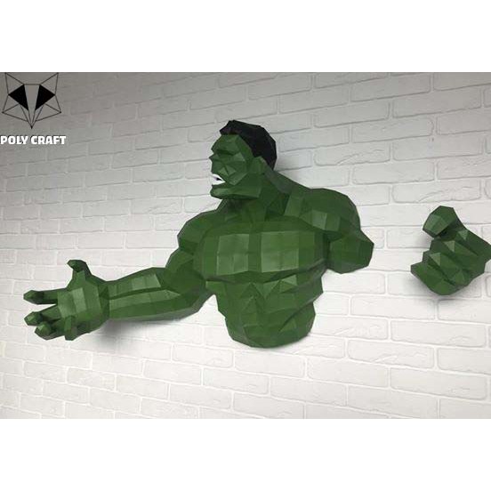 Mô hình giấy 3D Hulk khổng lồ xanh