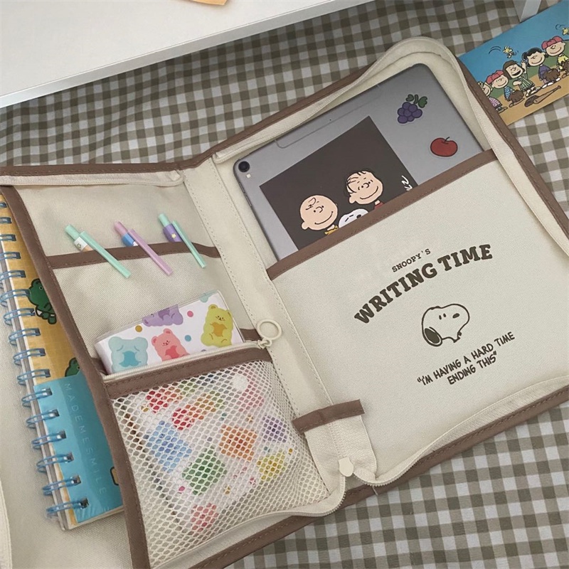 Túi Đựng Máy Tính Bảng 9.7/10/11 inch Họa Tiết Hoạt Hình Snoopy Dễ Thương