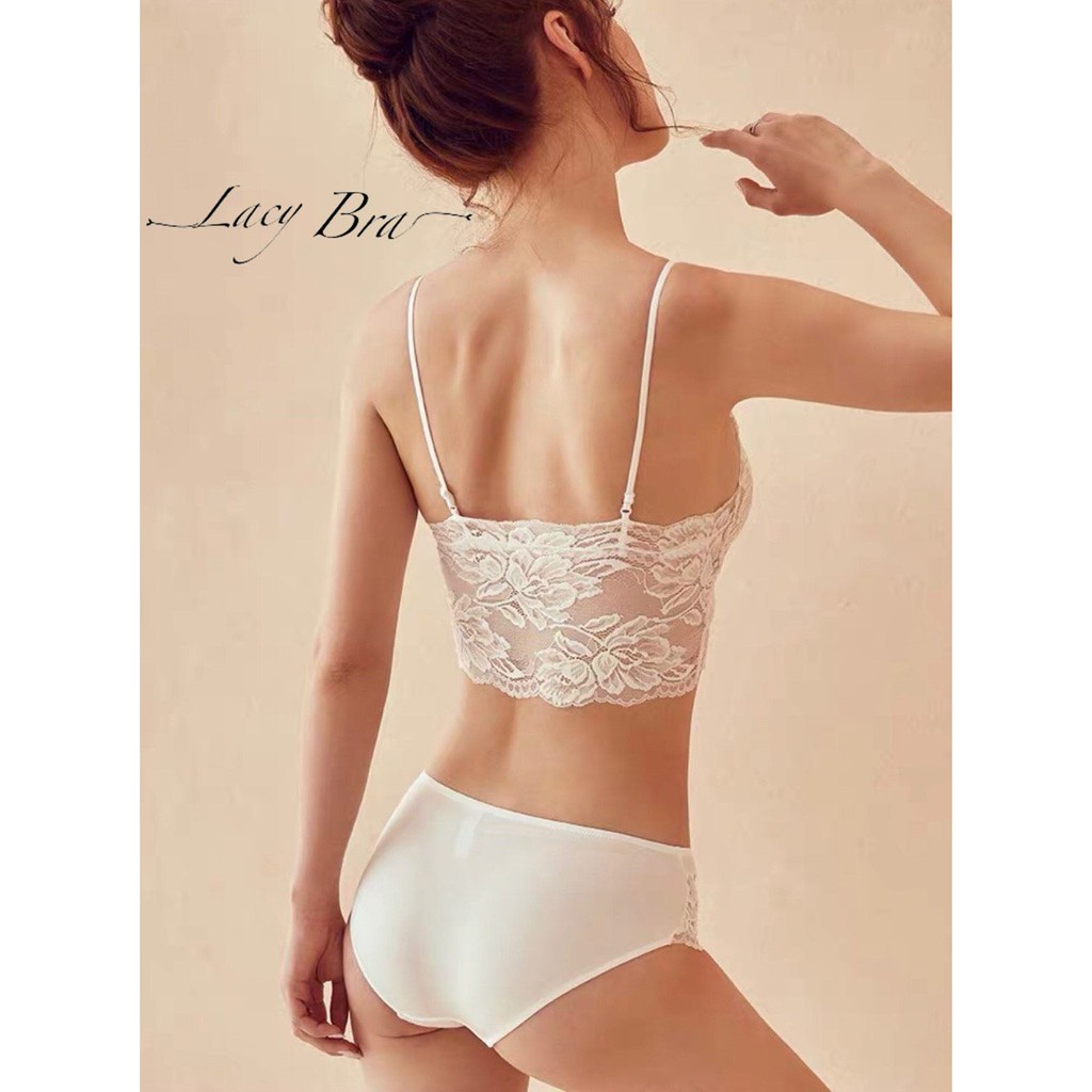 Bộ Đồ Lót Ren Hoa Mềm Dáng Bra Đệm Mỏng Sexy Lacy Bra - B12 | BigBuy360 - bigbuy360.vn