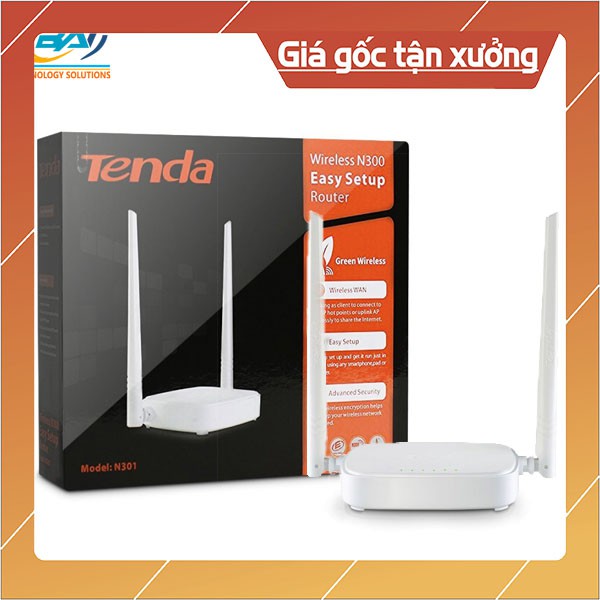 ✅ Bộ phát Wifi Tenda N301 – Router Chuẩn N Không Dây Tốc Độ 300Mbps