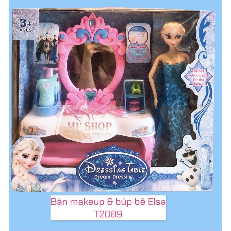 Ảnh thật ❄️❄️ Bộ Bàn Trang Điểm Mini Nữ Hoàng Elsa &amp; Công Chúa Anna ❄️❄️ 30cm ❄️❄️