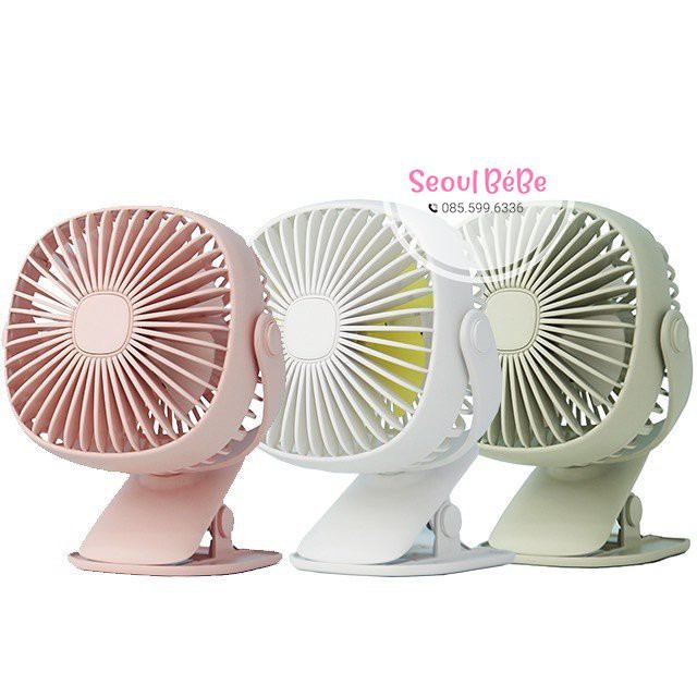 Quạt kẹp xe đẩy đèn led Anyclear, xoay 360 độ, màu thời trang - hàng chính hãng | BigBuy360 - bigbuy360.vn