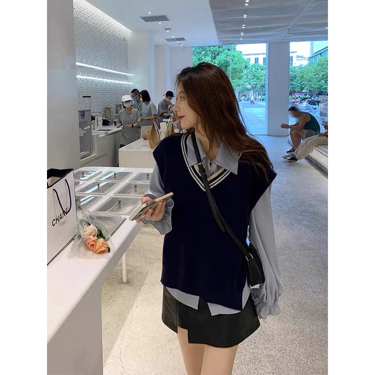 [ CÓ SẴN ] Áo gile (ghi lê) len nữ hàn quốc dáng dài phong cách hàn quốc hoạ tiết ngựa vằn - tiemmaimeo1987 | BigBuy360 - bigbuy360.vn