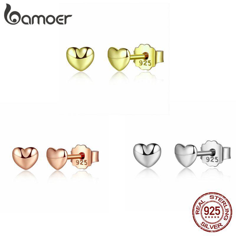 Bông Tai bamoer pas440 Hình Trái Tim Đáng Yêu Cho Nữ