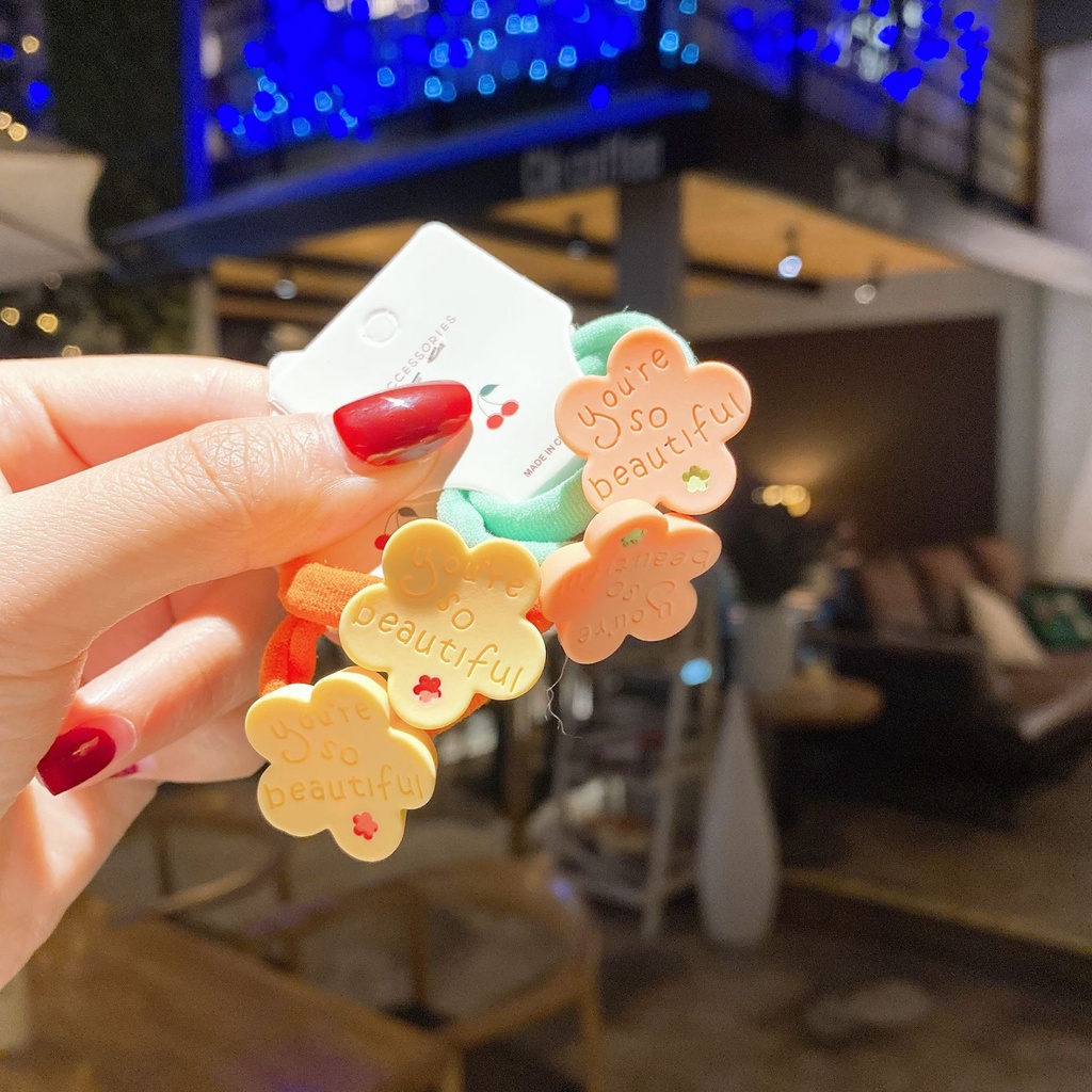 [Bộ 7] Dây Buộc Tóc Dây Cột Tóc Hàn Quốc Màu Kẹo Phụ Kiện Thời Trang Cho Nữ AB013