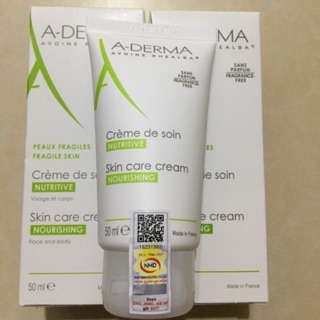 Kem Dưỡng Ẩm Cho Da nhạy cảm- Aderma Skincare Cream 50ml
