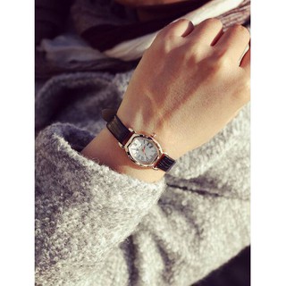 Đồng hồ nữ dây da Quart phong cách thời trang